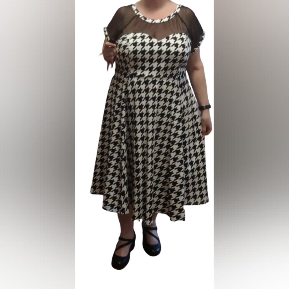 Torrid Black and White Houndstooth Dress